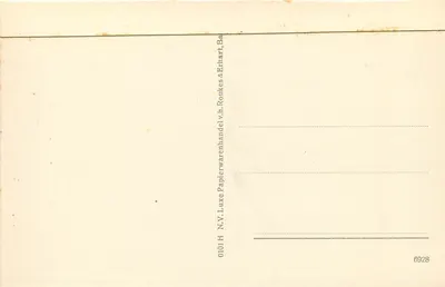 Rotterdam. Marché avec statue d'Erasmus — éditeur N.V. H. Roukes & Erhart, n° 0101 H — Verso