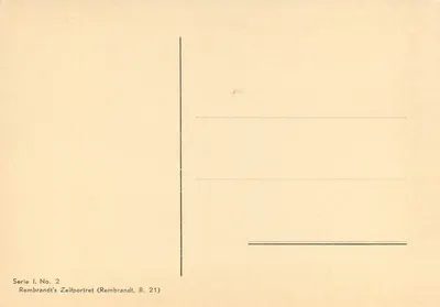 Rembrandt — autorretrato — série I, n° 2 — Verso