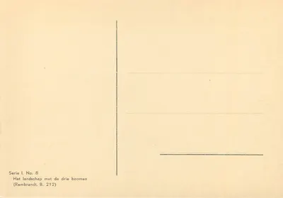 Paisagem com os três árvores — Rembrandt, B. 212 — Série I. No. 8 — Verso
