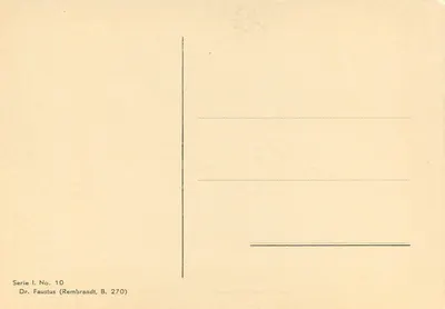 डॉ. फॉस्टस — रेम्ब्रांड्ट, बी. 270 — सीरीज़ I. क्रमांक 10 — पीछे