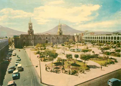 Arequipa — Plaza de Armas com a catedral — Swiss-Foto S.A.