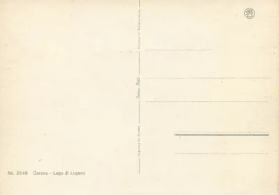 Carona — Lago di Lugano — widok panoramiczny — Wydawnictwo Stahli, nr 2648 — Rewers