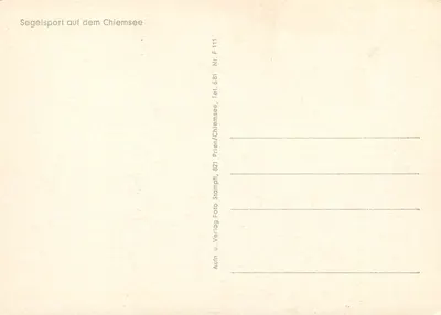 Séglèsport na jeziorze Chiemsee — Prien — Foto Stampfl, n° 681 — Rewers