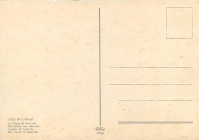 Lago di Lugano — Igreja de Morcote — Krüger 945/104 — Verso