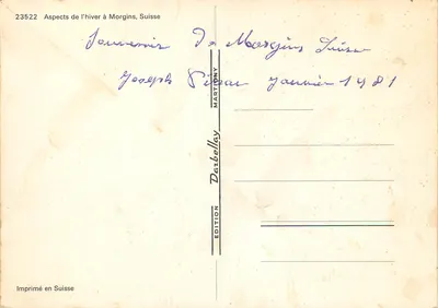 Morgins — stacja narciarska zimą — wydawnictwo Martiony — Rewers