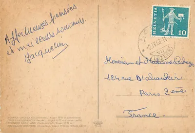 Eiger Nordwand — Berner Oberland, Suíça — editor Keüger, n° 754/8 — Verso