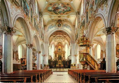 Mariastein. Interior da basílica — Rud. Suter, Zurique, n° 9182