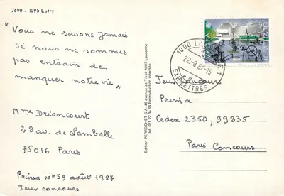 Port de Prina - Lac Léman — Perrochet S.A.-Ausgabe n°59 — Rückseite