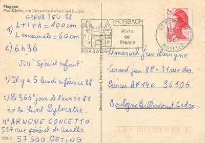 Megggen — Igreja de Pius, Lago Vierwaldstättersee e Bergen — Globetrotter GmbH, 69000 Forbach — Verso