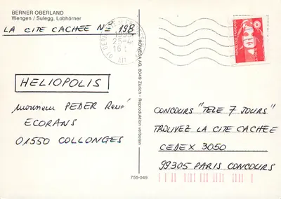 Zasnieżone wioski w szwajcarskich Alpach — Berner Oberland, Wengen / Sulegg, Lobhörner — wydawnictwo ROWWESA AG, nr 198 — Rewers