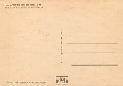 अम्डेन (एसजी) — एक के चर्च के साथ मूर्टशेनस्टॉक के दृश्य — फोटो ग्रोस, सेंट गॉलेन-ओ सेंट फिडेन, संख्या 32424fb — पीछे