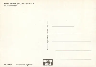 Amden (SG) — Kurort mit Glarnerberge — foto GROSS St.Gallen O St.Fiden — पीछे