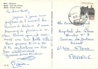 Bern - Torre das Prisões — Käfigturm — editor WEÖ-VERLAG, n° 40 — Verso