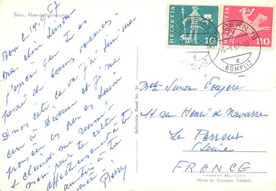 Bern — wieczorne zachód słońca — Bellavista Basel Nr. 34 — Rewers