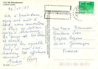 Loreley — vista aérea — St. Goarshausen, Nr. 379 — Verso