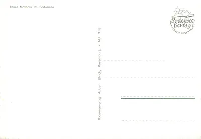 Wyspa Mainau na jeziorze Bodenskim — schody i ogrody — Bodensee Verlag, nr 715 — Rewers