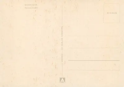 Mannheim — Nationaltheater — Andres & Co Verlag Hamburg — Rewers