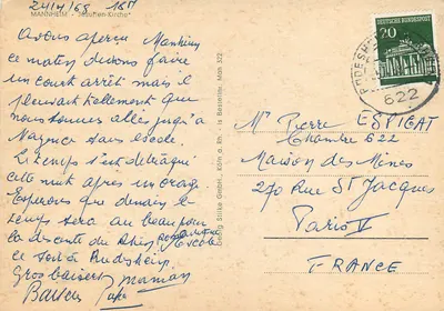 Mannheim — Katedra Jezuitów — wydawca Geg Stilke GmbH, n° 2414/68 — Rewers
