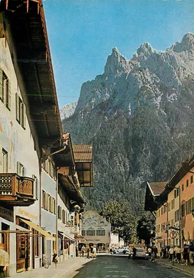 Mittenwald (Karwendel), 913 m — Hochstraße mit Viererspitze — A. Schmid, Obermärk 33