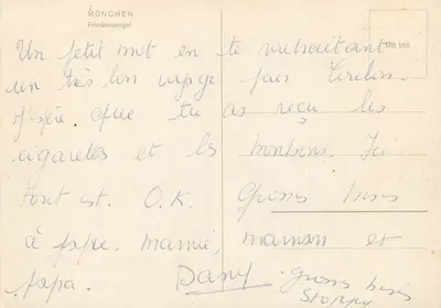 Monumento ao Anjo no Friedensengel — München — editor MB 156 — Verso