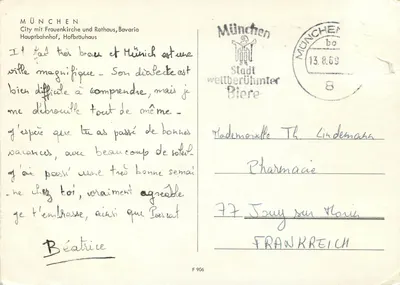 Munique — Grüss aus München — editor F 906 — Verso