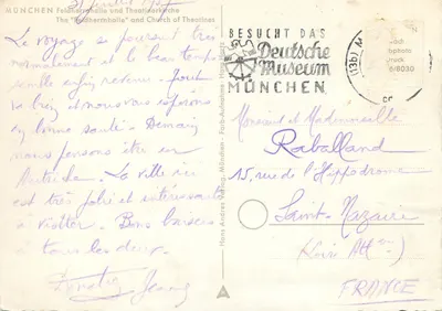 Monachium — Feldherrnhalle i świątynia Teatynów — Hans Andres Verlag, n° 6/8030 — Rewers