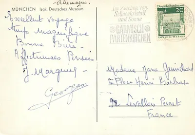 MÜNCHEN — Isar, Deutsches Museum — wydawca Garmisch Partenkirchen — Rewers