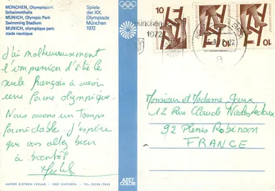 Schwimmhalle im Olympiapark — MÜNCHEN, Olympiapark — Alfred Zietthen Verlag — Rewers