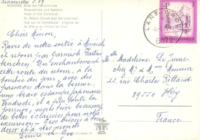 Munique - Igreja de São Pedro, Igreja da Virgem, Prefeitura — Clengauer Bildkunstverlag — Verso