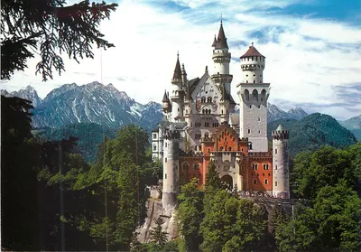 Castelo de Neuschwanstein — construído pelo rei Luís II (1869-1886) — Qualitäts-Karte n° 5