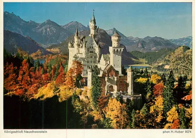 Castelo de Neuschwanstein — vista de outono — fot. H. Huber 8074