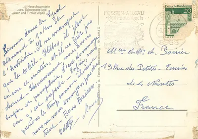 Castelo de Neuschwanstein — Alemanha — Bildnachverlag A. Tanner, Nesselwang — Verso