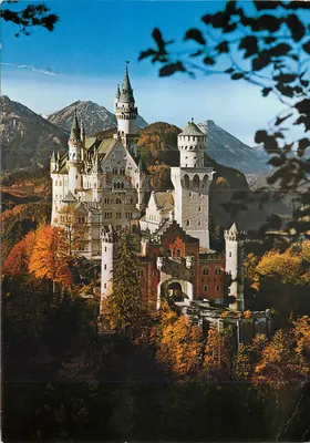 Castelo de Neuschwanstein — vista outonal — Original Kienberger-Foto und Verlag, n°233