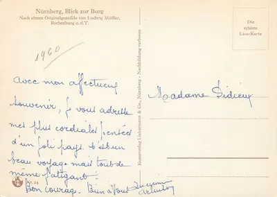 Niemcy, widok na zamek — widok miasta z okna — L. Mößler pinx. — Rewers