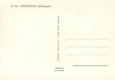 Jardim com fonte — Offenburg (Alemanha) — CAPARU, Strasbourg — Verso