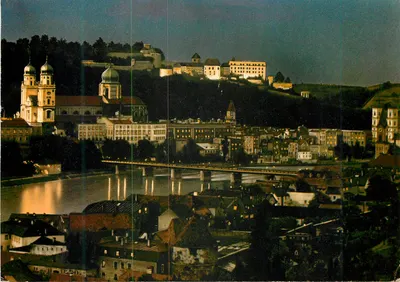 Passau — vista noturna — Schöning & Co., Lübeck