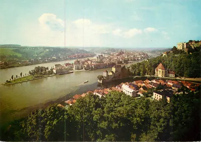 Passau — vista panorâmica — ANDRES & CO. VERLAG HAMBURG