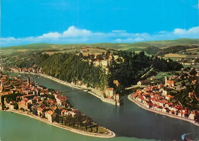 Passau — a cidade das três rios — Hesse & Verlag Schöning & Co + Gebrüder Schmidt Lübeck