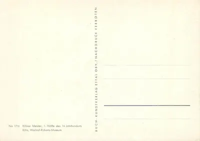 Jesus no meio dos apóstolos — pintura medieval — BUCH-KUNSTVERLAG — Verso