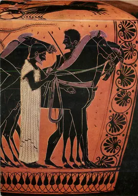 Hydria do Mestre de Priam — detalhe da quadriga — editor Verlag A. Egger, Colônia