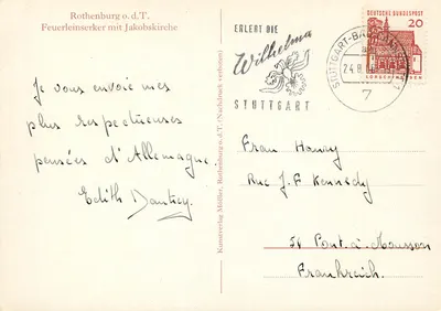 Rothenburg o.d.T. — Feuerleinsker com Jakobskirche — L. Mößler pinx. — Kunstverlag Mößler — Verso