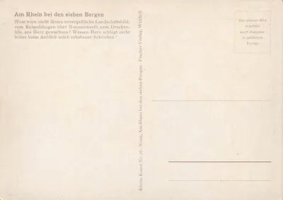 Na Rynie u siedmiu gór — obraz Karla Fronna — wydawnictwo Fischer Verlag, nr 76 — Rewers