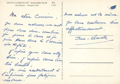 Bouquet d'été — Anton Lamprecht — Gay Flowers — P 167 — Rewers