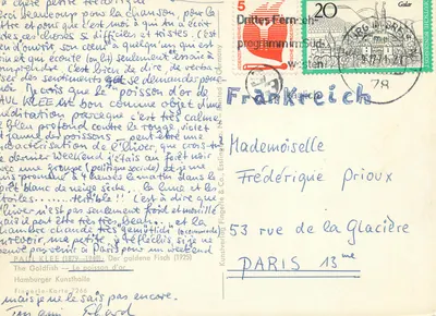 Ryba koi — Paul Klee — Kunstverlag Fingerle & Co. n°7266 — Rewers