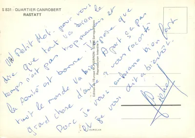 Bairro Canrobert — Rastatt — Edição M. Pierron — Verso
