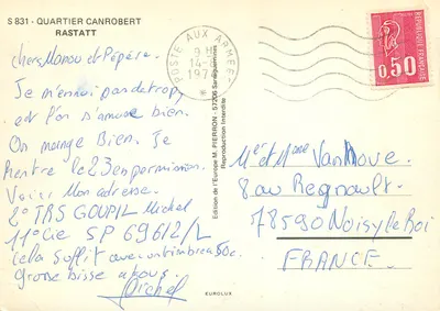 Bairro Canrobert — Rastatt — Edição da Europa M. Pierron — Verso