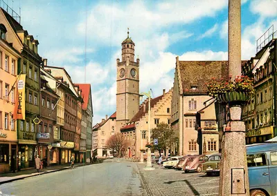 Ravensburg — Vista para o Blaserturm — ZIETHEN Qualitäts KARTE FF 2104