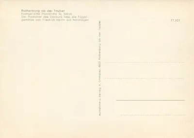 Rothenburg ob der Tauber — Ewangelicki kościół św. Jakuba — Hochaltar Friedricha Herlina, 1466 — Rewers