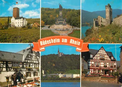 Rüdesheim am Rhein — vista panorâmica — Verlag 6912 Dielheim, Nr. 143