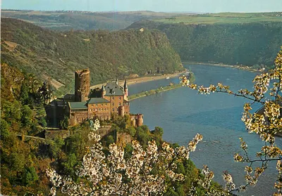 Burg Katz und Loreley — St. Goarshausen am Rhein — Kunstverlag Edmund von König